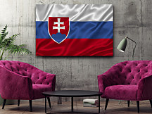 Obraz na stenu Milujem Slovensko, slovenská vlajka zástava symbol znak trikolóra